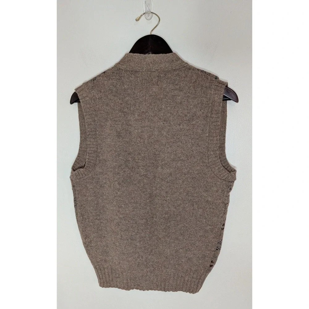 VTG JC Penney Shetland Wool Blend Sweater Vest Academia Preppy Classic Size M